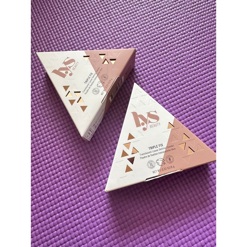 New 2 LYS Beauty Triple Fix Translucent Loose Setting Powder in Independent Tan